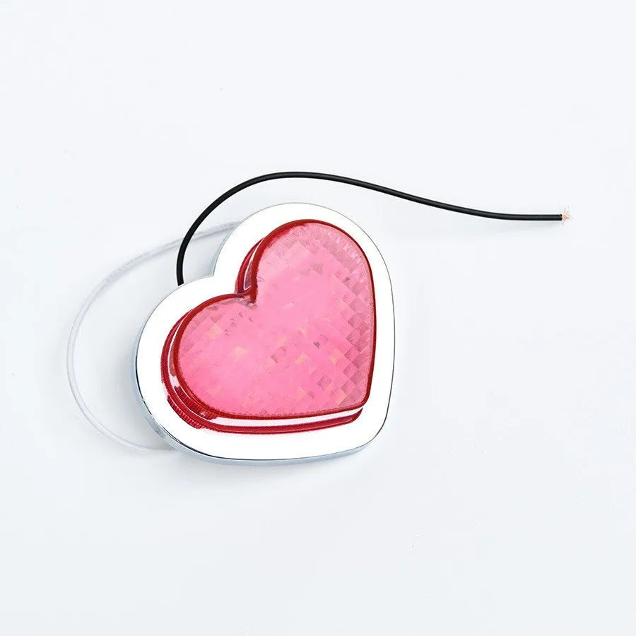 Heart-shaped 12V LED automotive fender sidelight in Japanese style with multiple colour options