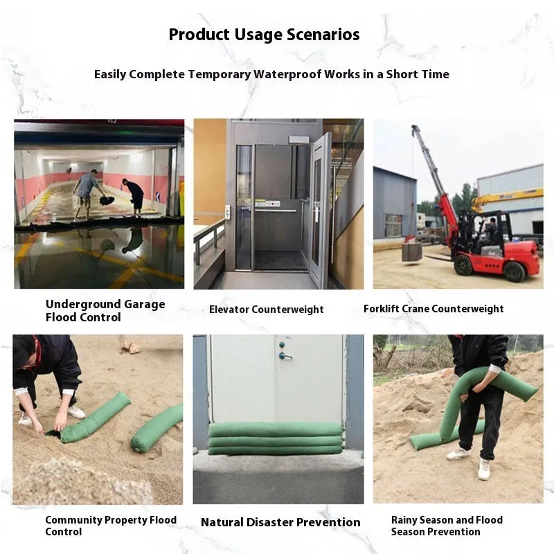 Flood control sandbag strip canvas bag in multiple sizes for fire sandbag use