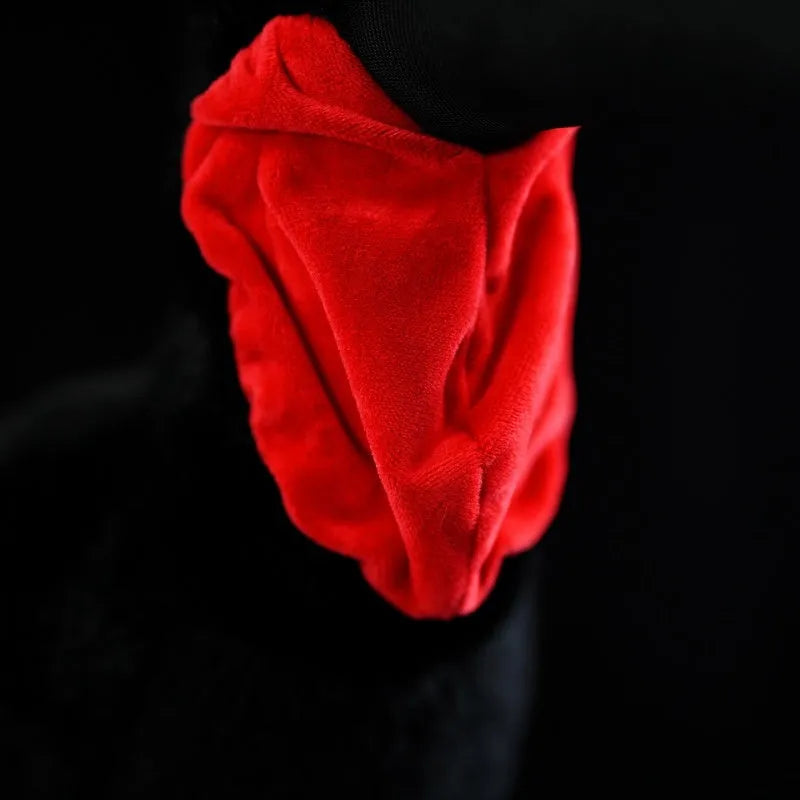 Red-faced ground hornbill plush toy 42 cm tall simulated soft polyester bird standing upright