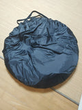 Black pop-up outdoor camping car tail tent with quick-throw design unfolded to 200x200x200cm size