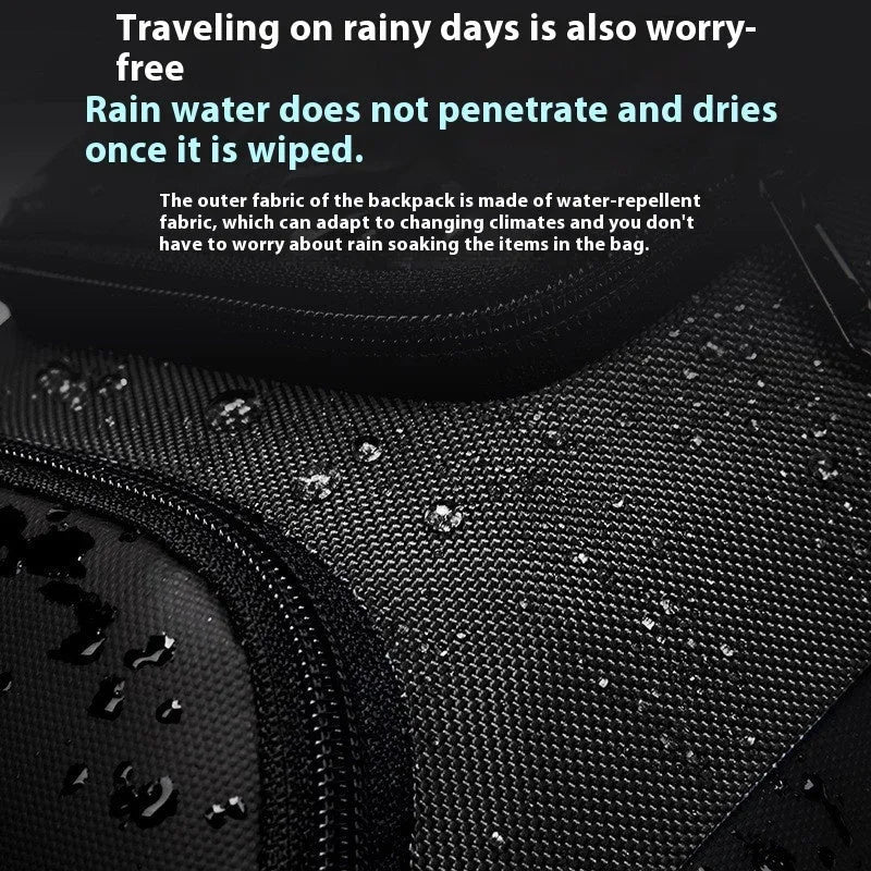 Men's mechanical style single-shoulder bag in black or grey Oxford cloth with polyester lining for business travel.