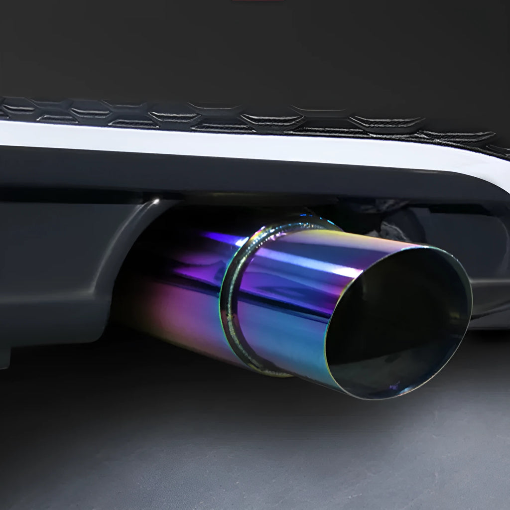 Car modification exhaust pipe stainless steel straight drum silencer 365mm universal fit