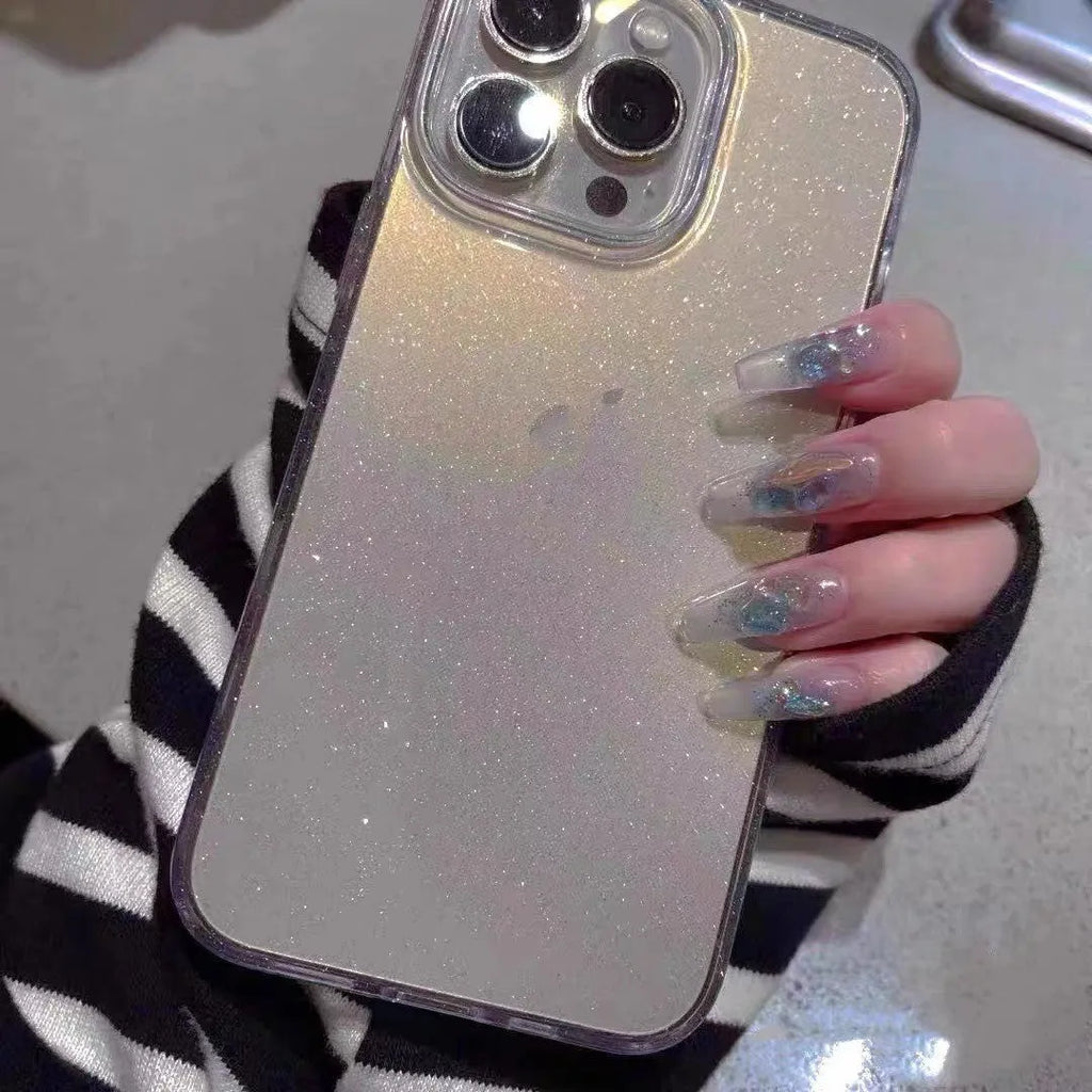 Thin acrylic mobile phone case back cover for iPhone in fine flash colour finish