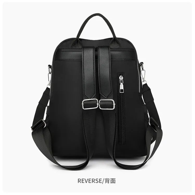 Soft PU commute backpack in urban simplicity style with three-dimensional pocket and large capacity