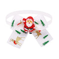 British-style polyester Christmas pet bow tie accessory in red and green on white background