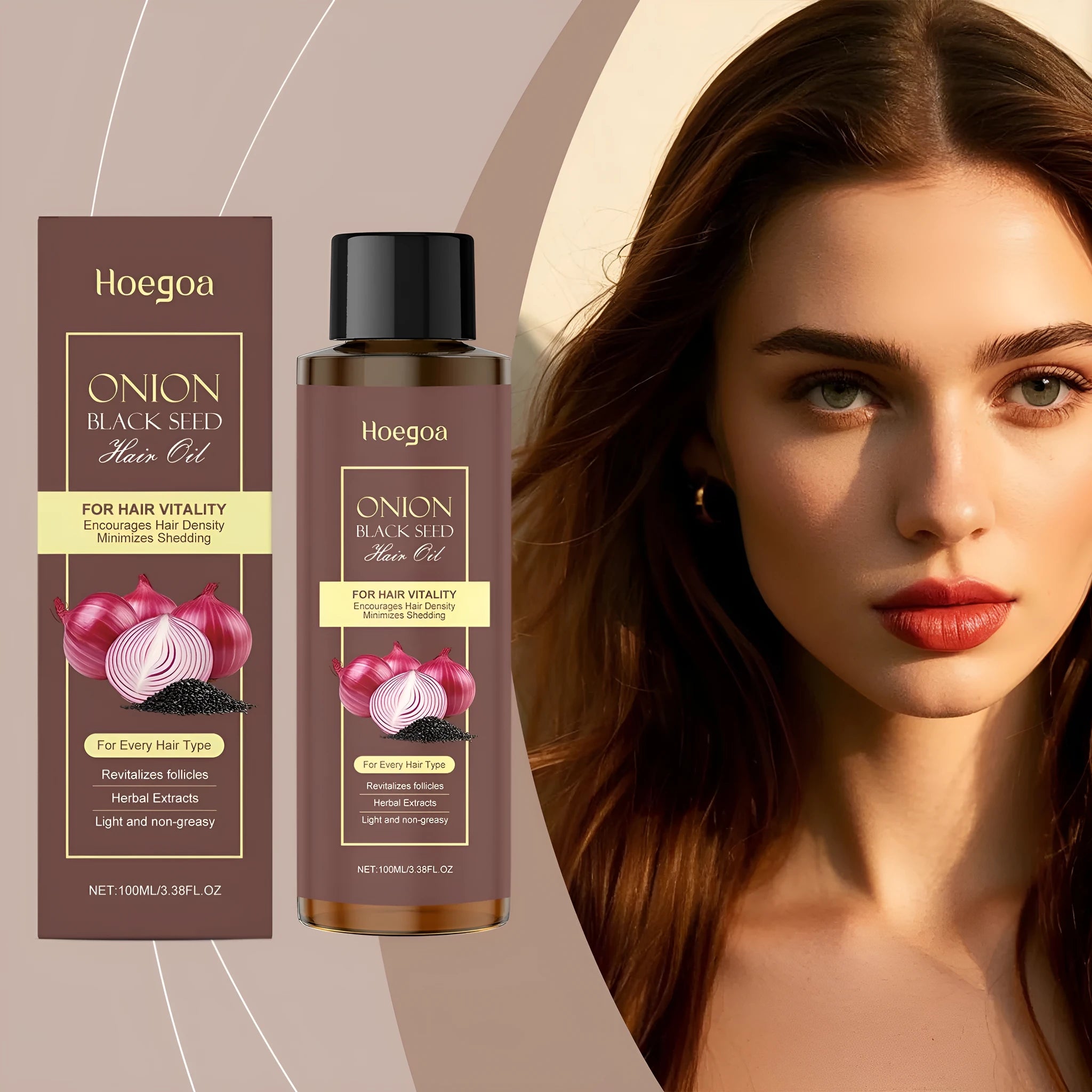 100ml hair care essential oil bottle with accessories for nourishing and moisturising hair
