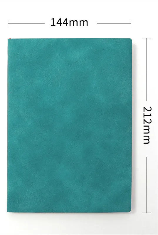 Soft noodle sheep leather buckle notepad in A5 and A6 with 100 sheets and 200 pages, beige Dao Lin paper, and colour cover options.