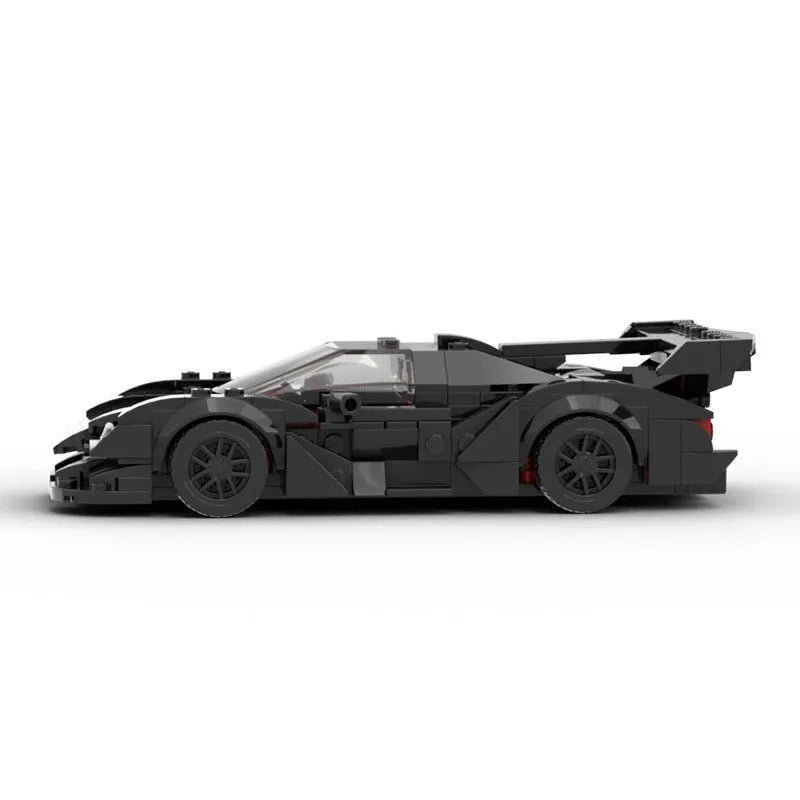 298-piece black plastic car model building block set for young people aged 15 to 35