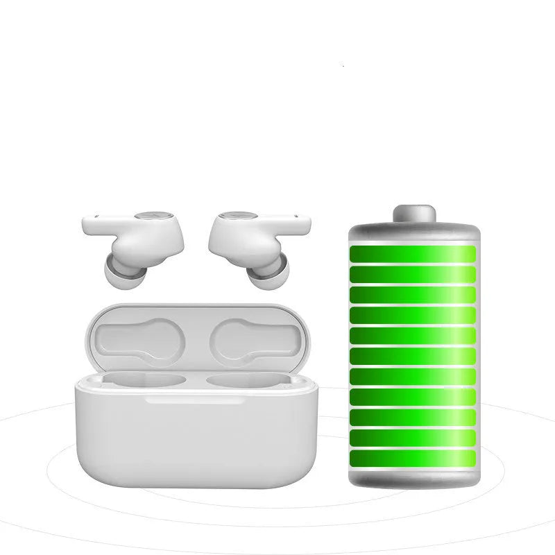 Pearl white and magic night black true wireless Bluetooth sports headphones with in-ear design