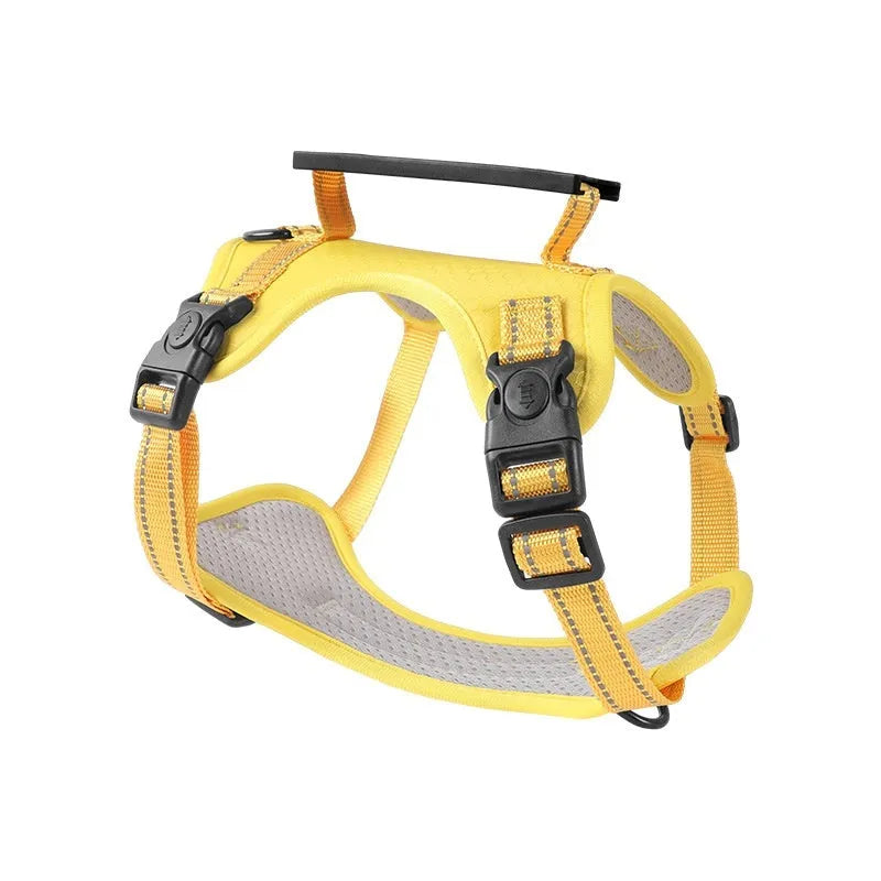 Adjustable dog harness and leash set in multiple colours with chest strap design