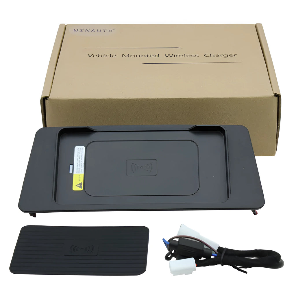 Automatic induction car wireless charger 15W fast charge black with 12V input