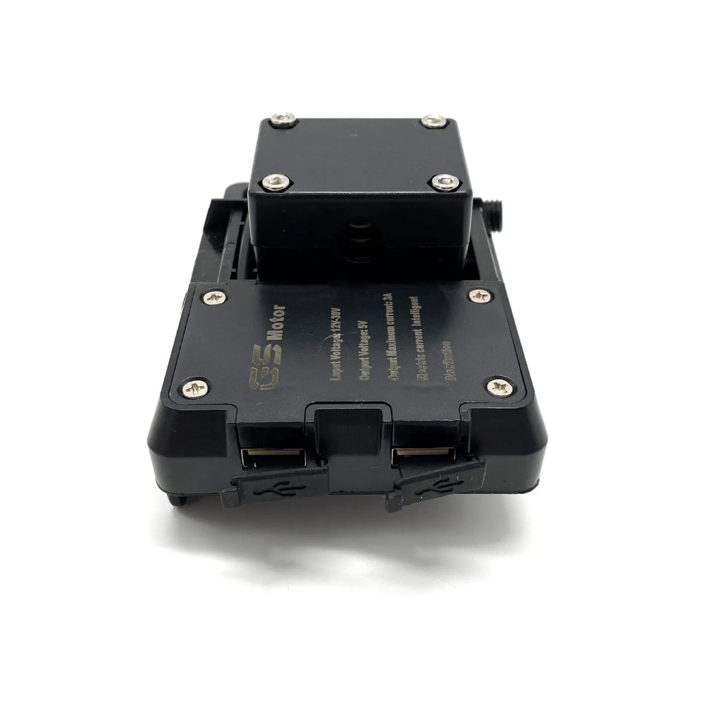Black ABS plastic navigation mounting bracket for BMW R1200GS and R1250GS motorcycles