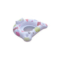 White U-shaped luminous inflatable pool float seat on water