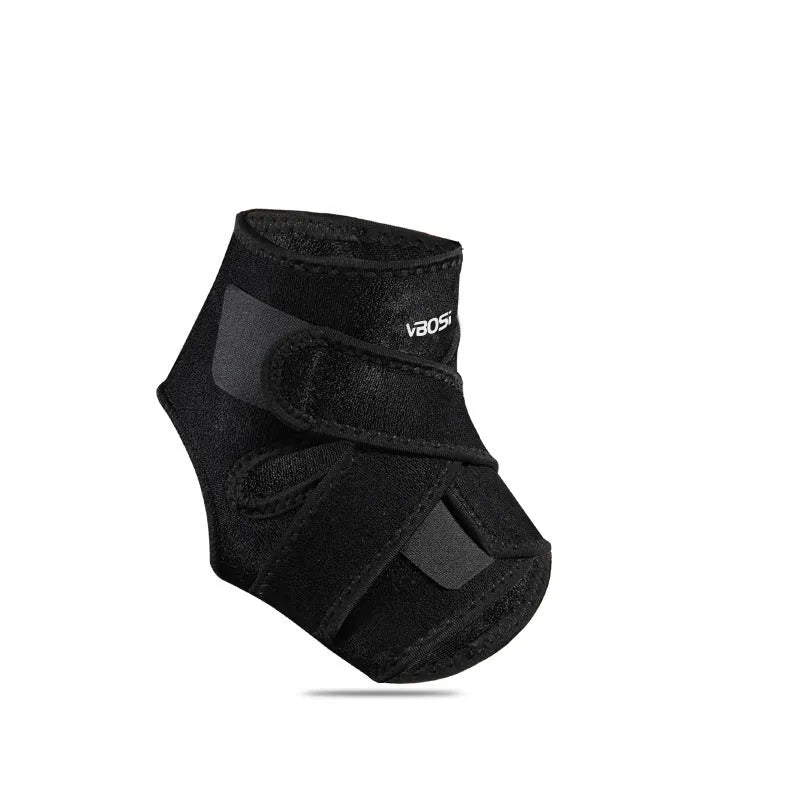 Black SBR ankle support brace for taekwondo and mountaineering pressure protection, adult average size