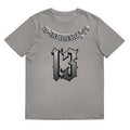 Loose fit straight cut cotton t-shirt in grey, khaki, pink and purple colours