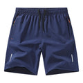 Men's ice silk polyester sports shorts in straight-leg loose fit for basketball training