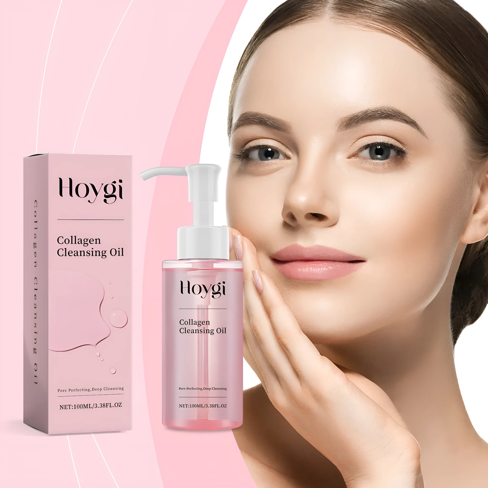 100ml collagen cleansing oil bottle for gentle daily makeup removal