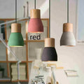Retro small wooden droplight with 150cm drop in black for restaurant or cafe bar counter lighting