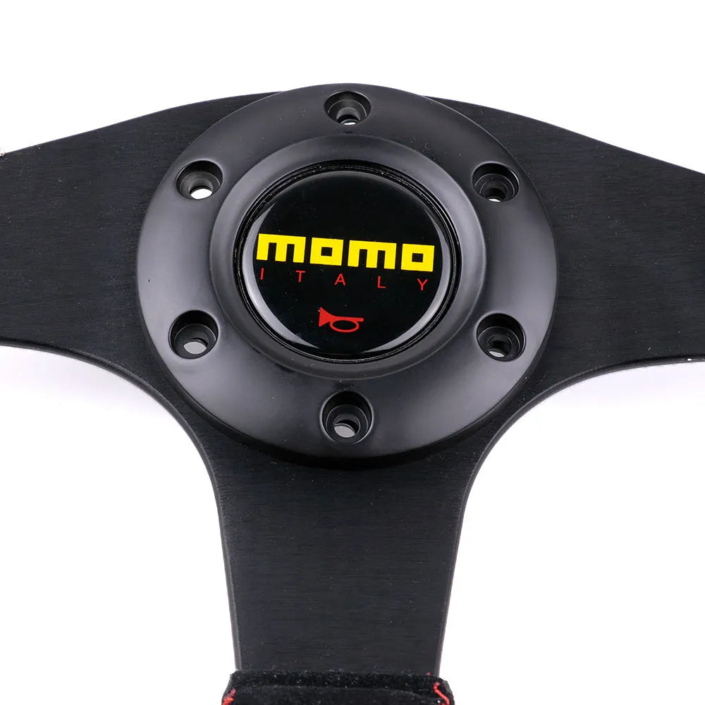 13 inch Bride microfiber leather car steering wheel, 345mm flat plate, black bracket, 70mm screw hole spacing