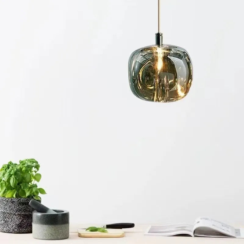 Postmodern crystal chandelier with warm light for corridor or bedroom, small or large size option