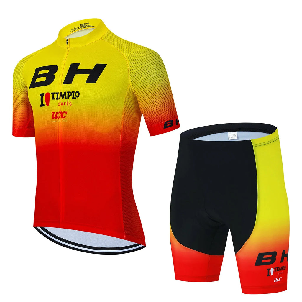 BH Men's Short Sleeve Riding Sweatshirt Suit with mesh fabric, top and jumpsuit set, available in multiple colours and sizes XS to 5XL
