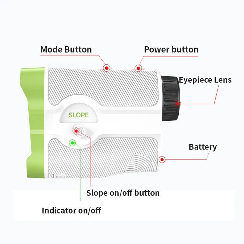 Laser rangefinder model H3D-1000M in ABS housing for outdoor distance measurement up to 1000 metres