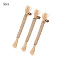 3 pack natural silvervine cat chew sticks with sisal rope for dental care