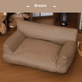 Orange PU leather waterproof pet sofa bed with four size options small to extra large