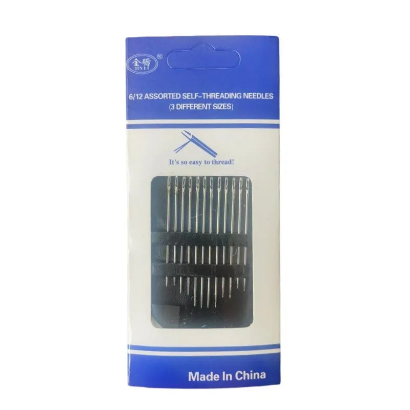 Household sewing needle wire tools set with golden tail and side open clip