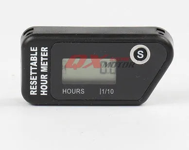 Black waterproof LCD maintenance timer for ATV motorcycle boat lawn mower generator service scheduling