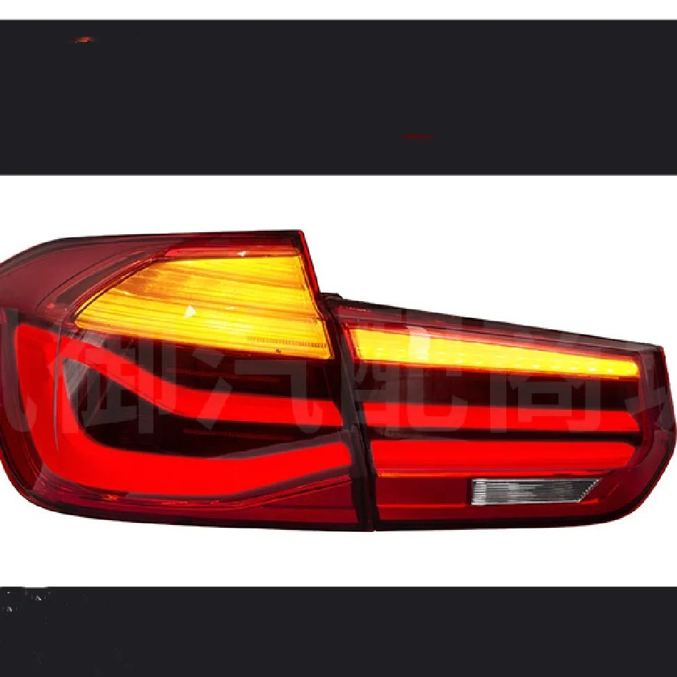BMW 3 Series modified LED tail light assembly in red or smoked black for 2012-2015 models