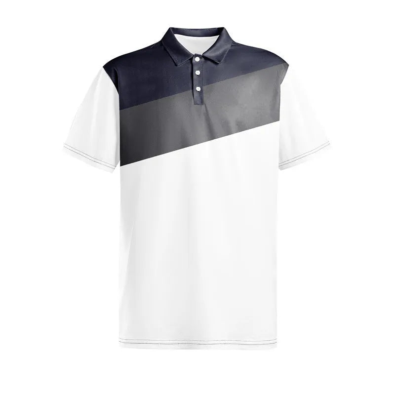 Men's loose fit T-shirt with a colourful 3D digital printed pattern on the front.