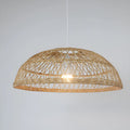 Hand-woven bamboo chandelier lampshade 60cm diameter natural strips ceiling light