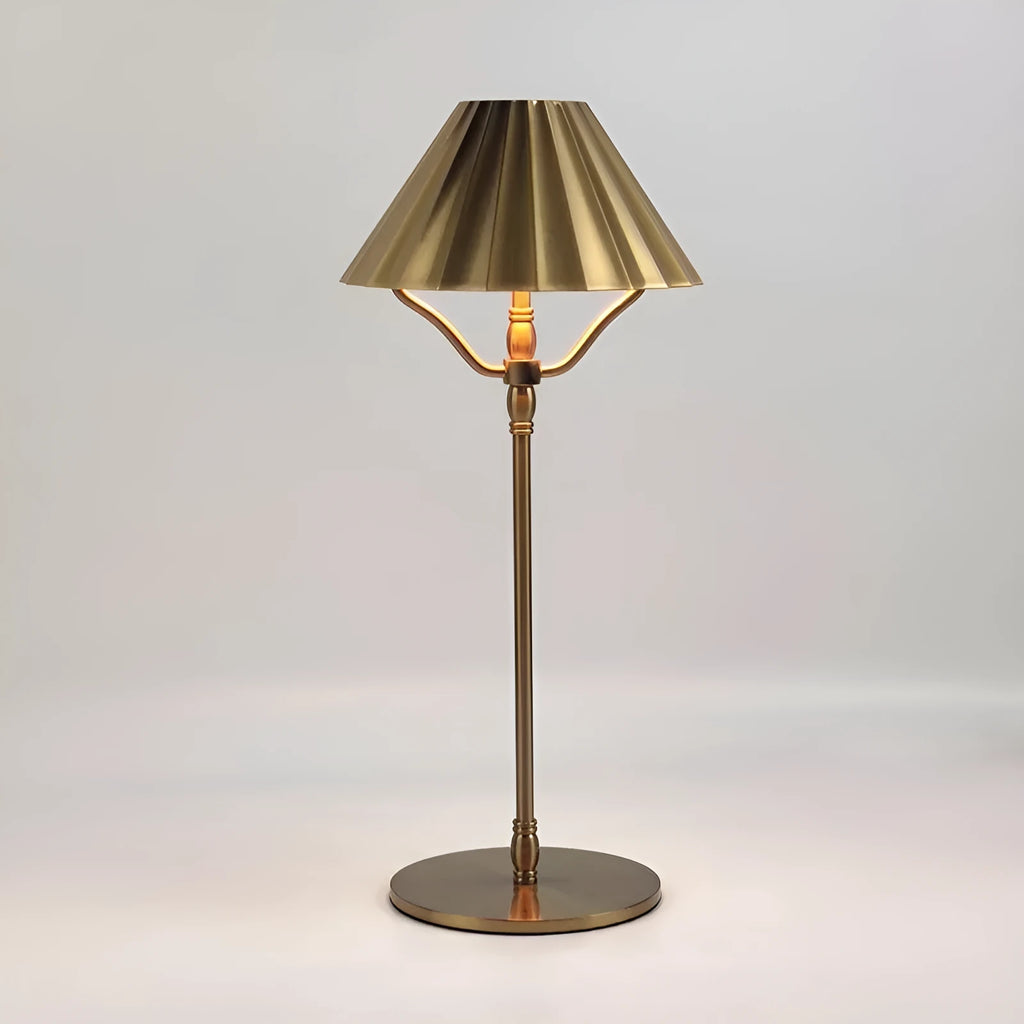 Gold-coloured alloy desk lamp with touch controls and type-C charging port