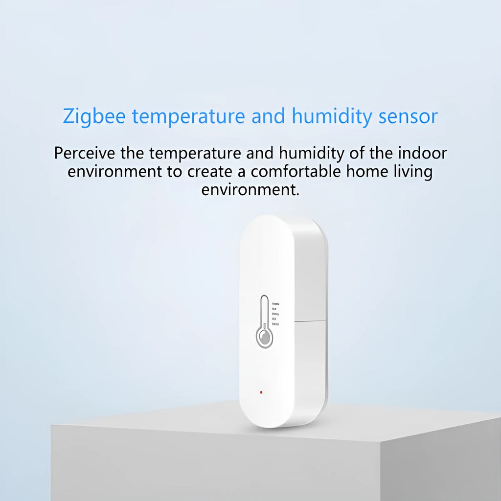 Doodle Zigbee Hygrograph WiFi smart hygrometer in white plastic housing with app and Alexa support