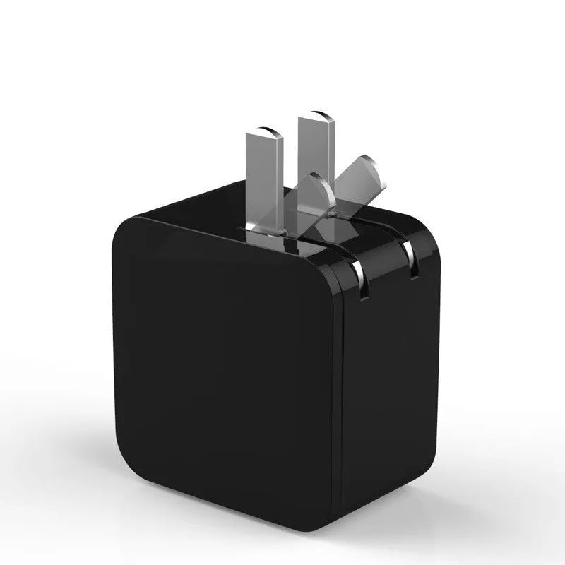 5V2A dual USB fast travel charger with digital display in black, white, or red colour options