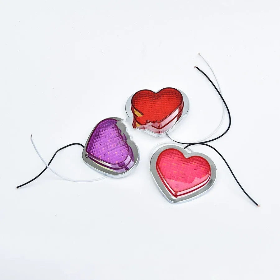 Heart-shaped 12V LED automotive fender sidelight in Japanese style with multiple colour options