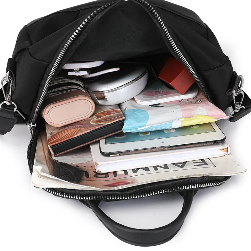 Soft PU commute backpack in urban simplicity style with three-dimensional pocket and large capacity