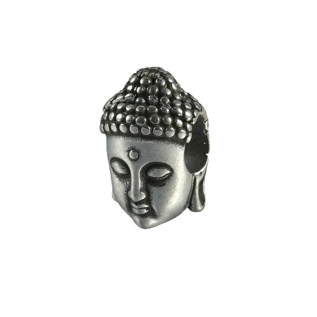 Stainless steel hollow skull and Buddha head geometric earrings in various electroplated colours.