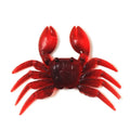 8cm PVC artificial crab fishing lure in red and brown colour options