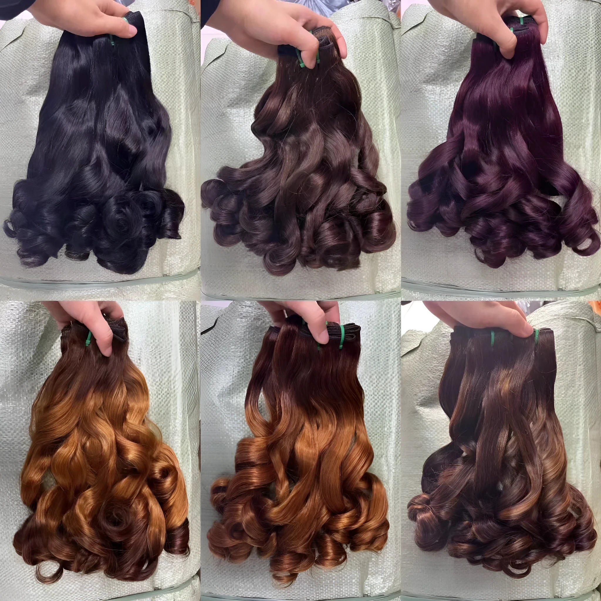 Pissy06 colour real human hair front lace wig shown in long lengths with natural styling.