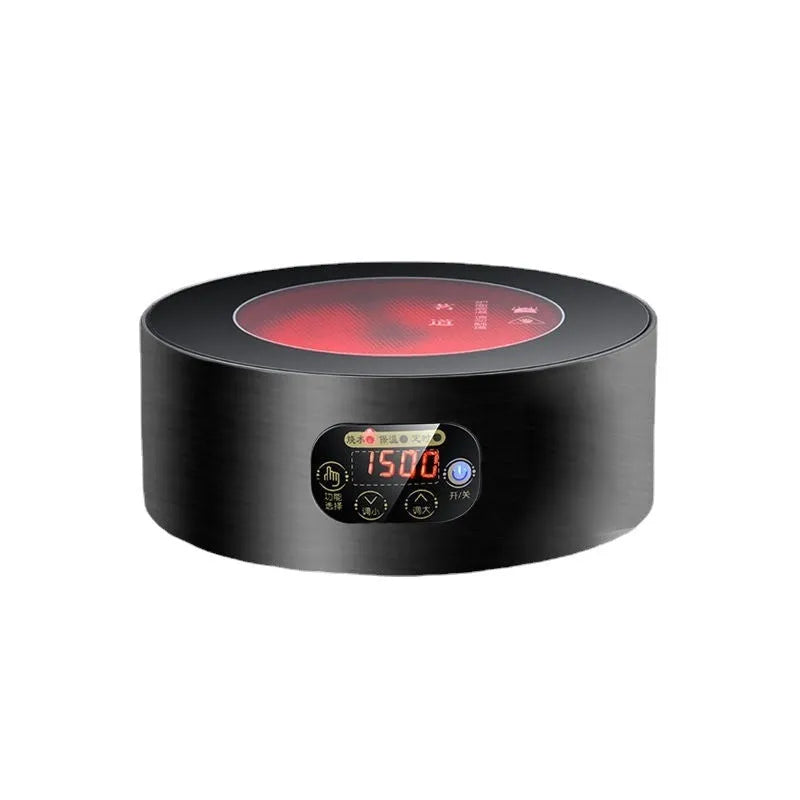 Black and white electric ceramic glass mini tea stove, 1500W, touch control, 200 * 85 mm, microcrystalline panel.