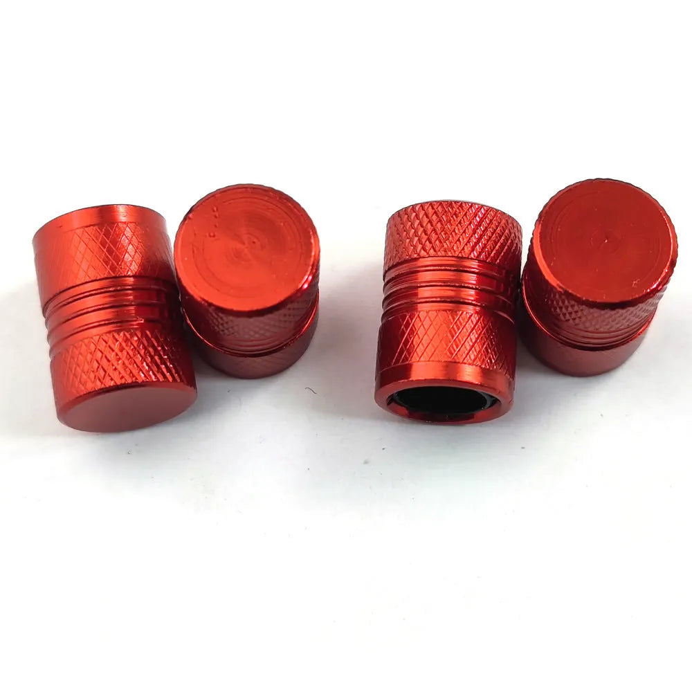 Aluminium car tyre dust protection valve cap in black 17mm length