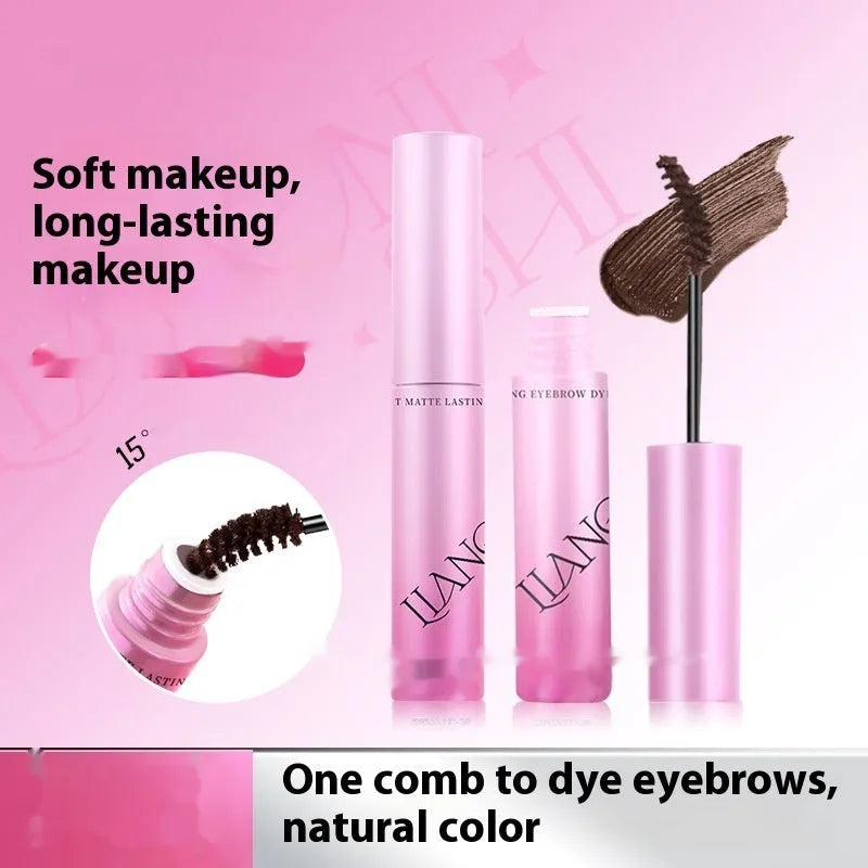 Velvet eyebrow cream in packaging showing four colour options: milk coffee, raw latte, coffee pink latte