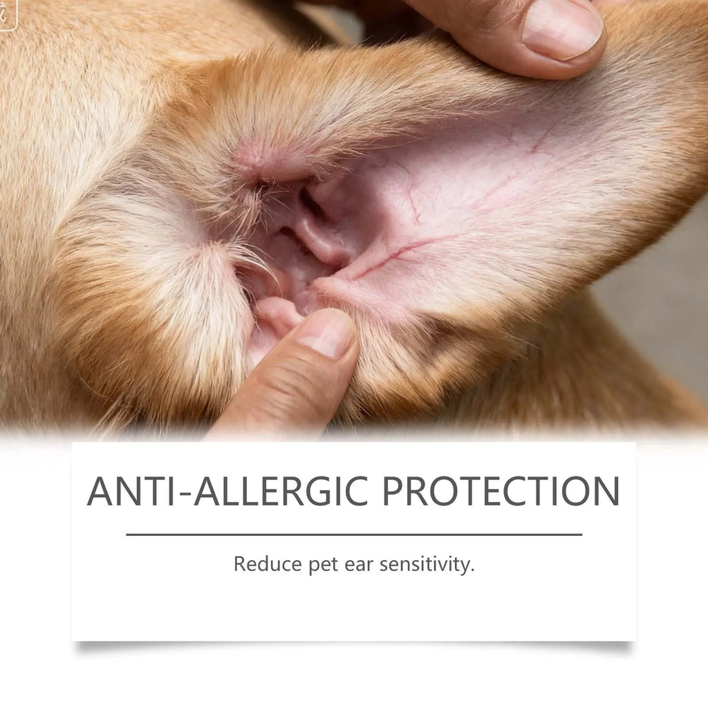 60ml bottle of dog ear care drops with chamomile extract for gentle pet ear cleaning