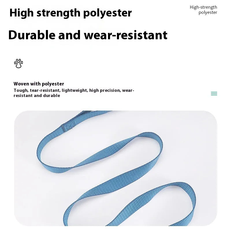 Solid colour nylon dog hand holding rope with adjustable loop handle in multiple colour and width options