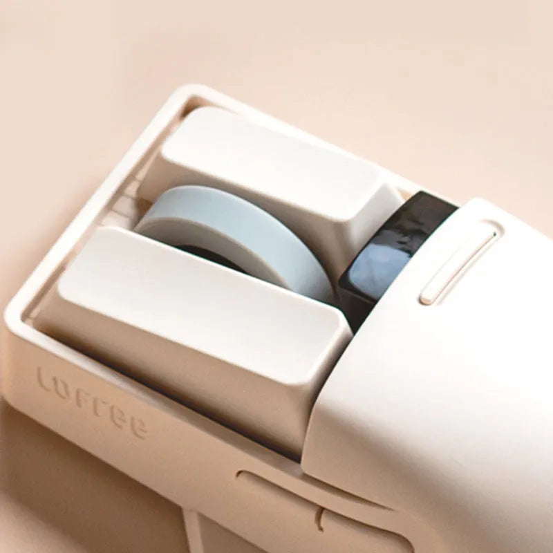 Xiaoqiao wireless mouse in Tofu colour showing ergonomic shape and multiple buttons.