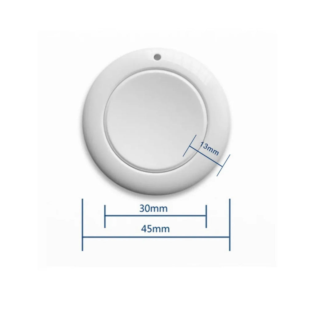 White round 433MHz wireless remote controller with ABS housing and two switch option