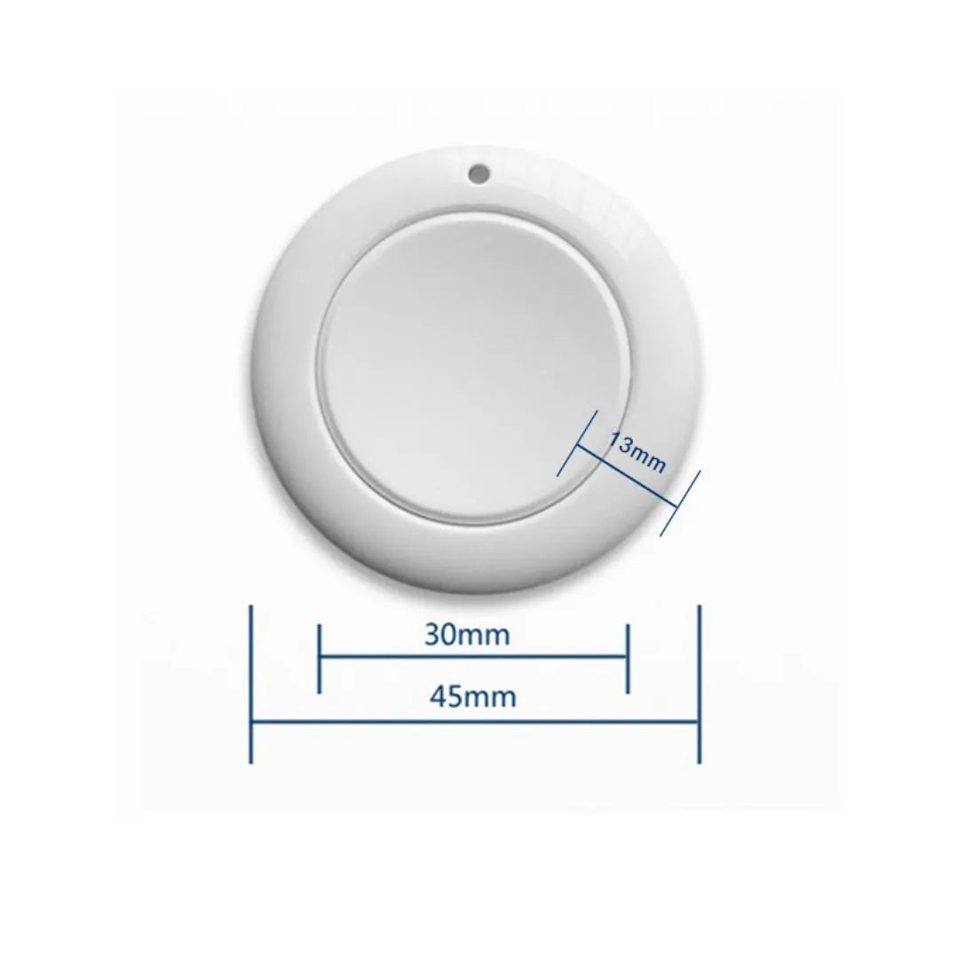 White round 433MHz wireless remote controller with ABS housing and two switch option