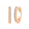 Moissanite stud earrings in S925 silver platinum plated golden colour with gift box and GRA certificate